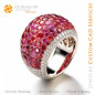 Inel cu Rubine și Diamante - Bijuterii 3D CAD