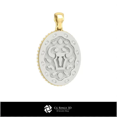 3D Women's Taurus Zodiac Pendant