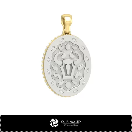 Pendentif 3D Femme Signe du Taureau