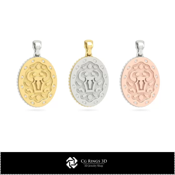 Ciondolo Zodiaco Toro 3D da Donna Ciondolo Zodiaco Toro 3D da Donna