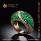 Ring mit Smaragd und Diamanten - 3D CAD Schmuck Ring mit Smaragd und Diamanten - 3D CAD Schmuck