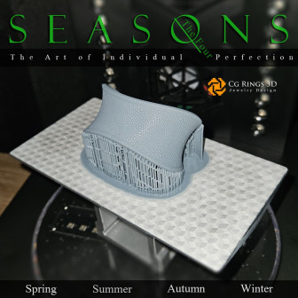 Unique Seasons Bracelet (Spring) - Jewelry 3D CAD Home,  Jewelry 3D CAD, 3D Unique Jewelry, Bracelets 3D CAD , 3D Bracelets, 3D 