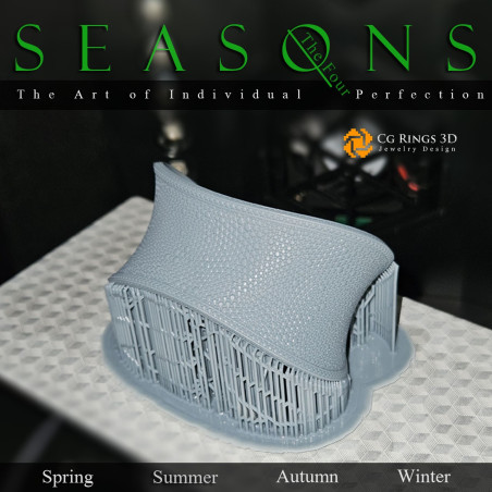 Unique Seasons Bracelet (Winter) - Jewelry 3D CAD