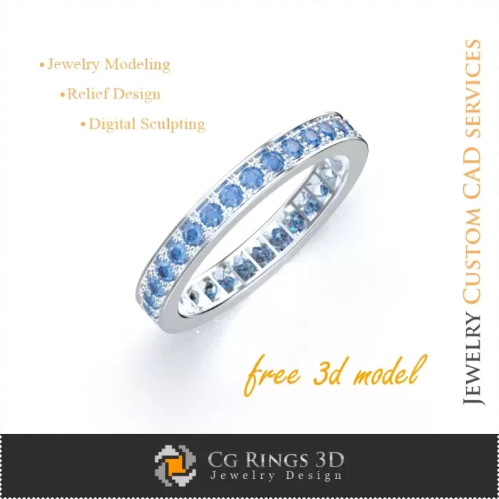 Wedding Ring - Free 3D CAD Jewelry