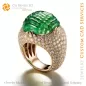 Ring mit Smaragd und Diamanten - 3D CAD Schmuck