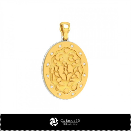 3D Women's Cancer Zodiac Pendant