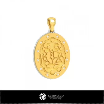 3D Women's Cancer Zodiac Pendant Home, Jewelry 3D CAD, Pendants 3D CAD , 3D Zodiac Pendants