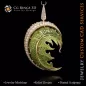 Colgante Helecho con Melodía de Colores - Joyería CAD 3D