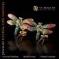 Gemelli Dragonfly con Iolite - Gioielleria CAD 3D