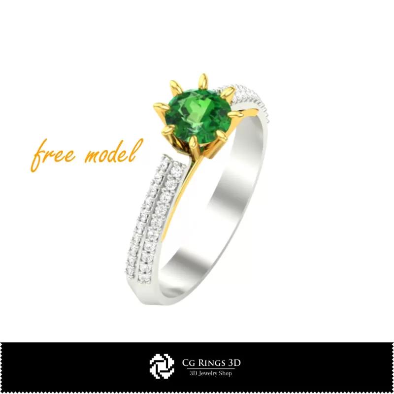 Anillo de compromiso - Modelo 3D gratuito