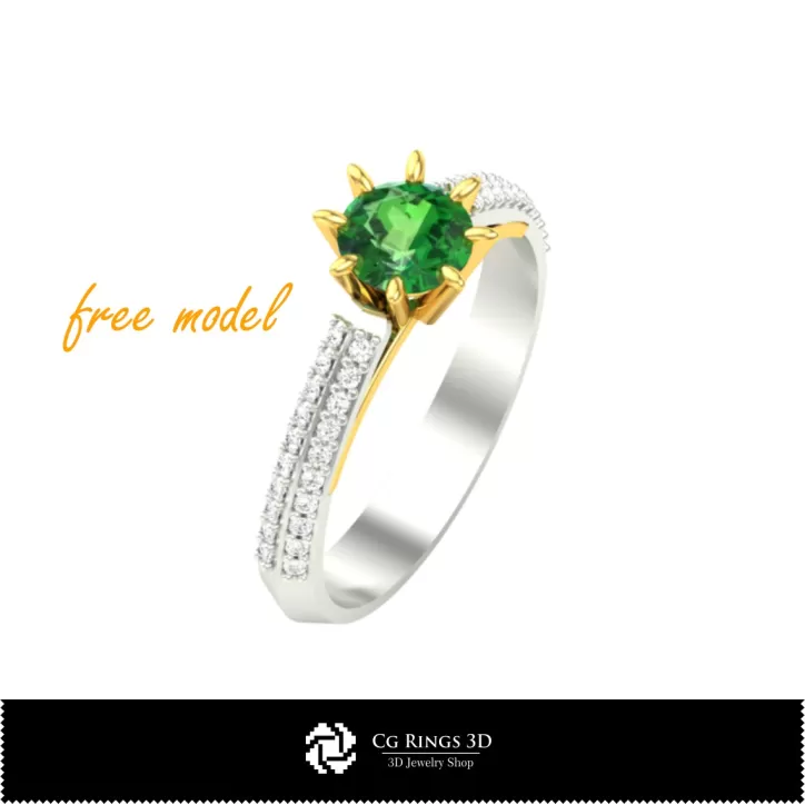 Anillo de compromiso - Modelo 3D gratuito Anillo de compromiso - Modelo 3D gratuito