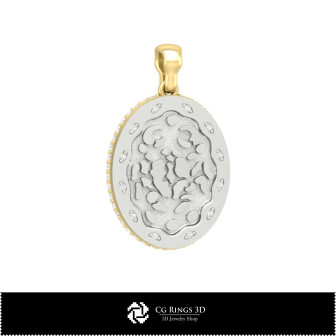 3D Women's Cancer Zodiac Pendant Home,  Jewelry 3D CAD, Pendants 3D CAD , 3D Zodiac Pendants