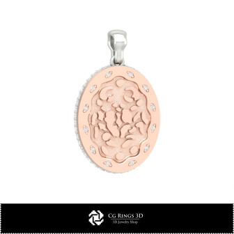 3D Women's Cancer Zodiac Pendant Home, Bijoux 3D CAO, Pendentifs 3D CAO, Pendentifs du Zodiaque 3D