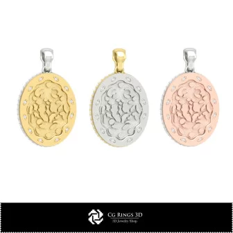 3D Women's Cancer Zodiac Pendant Home, Jewelry 3D CAD, Pendants 3D CAD , 3D Zodiac Pendants