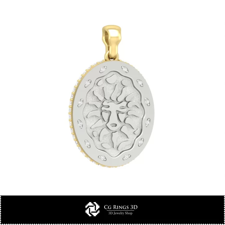 3D Women's Leo Zodiac Pendant