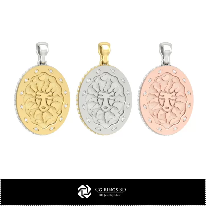 Ciondolo Zodiacale Leone 3D da Donna