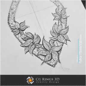 Boceto de Collar - Concepto de Diseño de Joyería