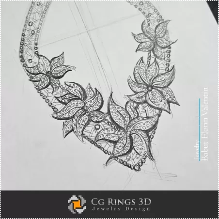 Necklace Sketch-Jewelry Design Concept