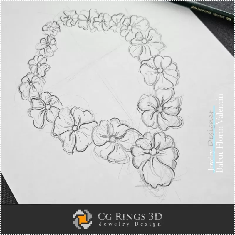 Boceto de collar - Diseño de joyería