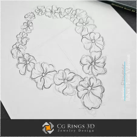 Necklace Sketch-Jewelry Design Concept