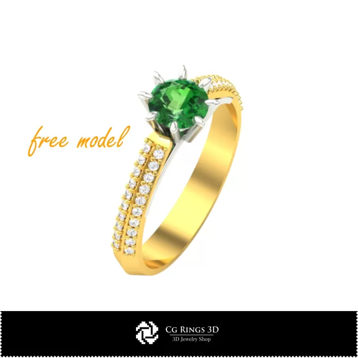 Bague de fiançailles - Modèle 3D gratuit