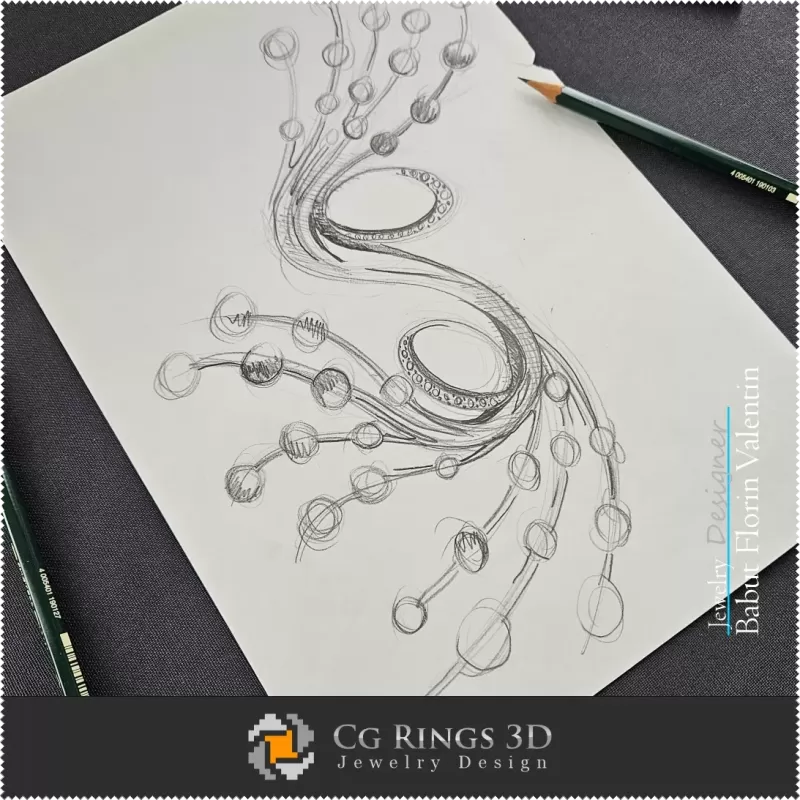 Schizzo Spilla - Design Gioielli