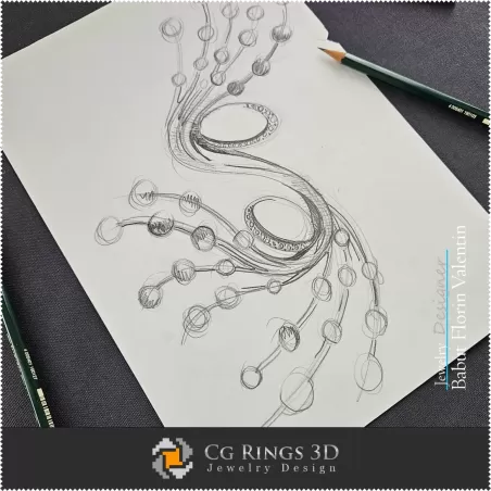 Broschen-Skizze – Schmuckdesign