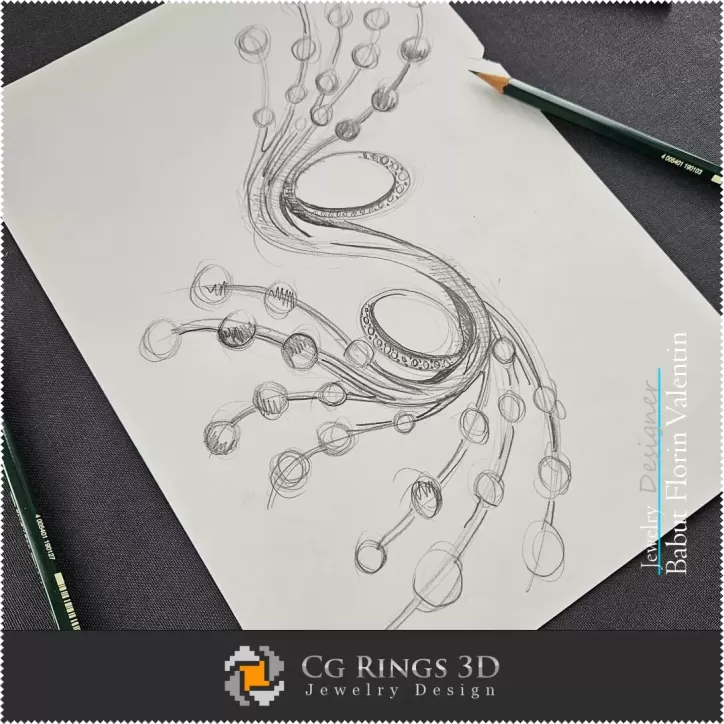 Boceto de broche - Diseño de joyas Boceto de broche - Diseño de joyas