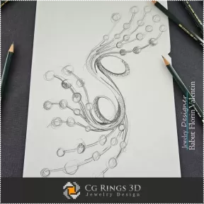 Boceto de broche - Diseño de joyas