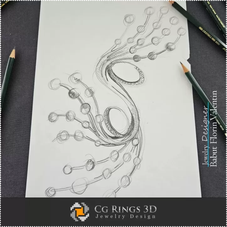 Boceto de broche - Diseño de joyas Boceto de broche - Diseño de joyas