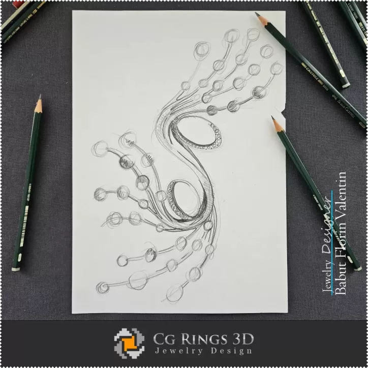 Boceto de broche - Diseño de joyas Boceto de broche - Diseño de joyas