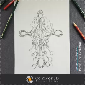 Boceto de colgante - Diseño de joyería