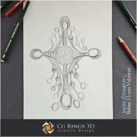 Croquis de Pendentif-Bijoux Design