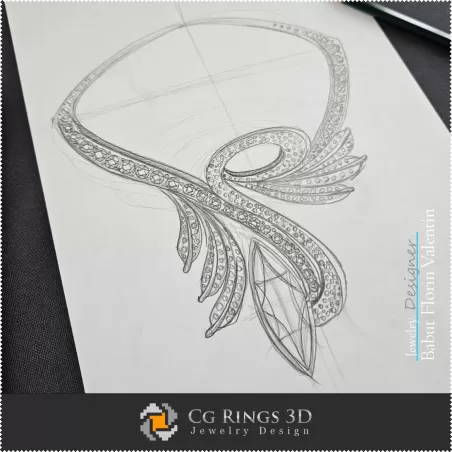 Necklace Sketch-Jewelry Design Concept