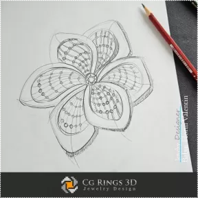 Boceto de broche - Diseño de joyas