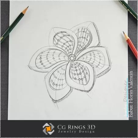 Brooch Sketch-Jewelry Design