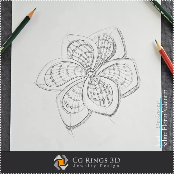 Croquis de Broche-Bijoux Design