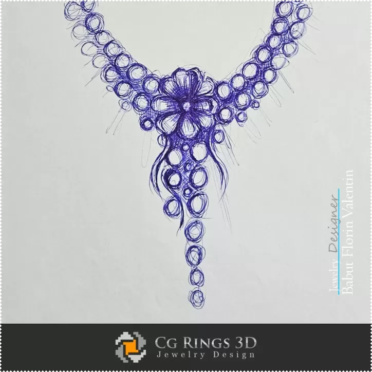 Boceto de Collar - Diseño de Joyas