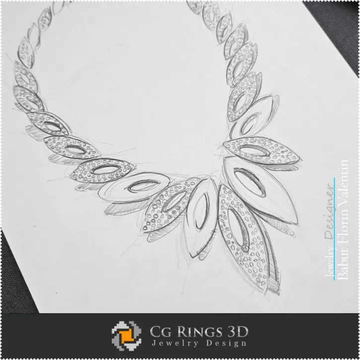 Schizzo Collana - Design di Gioielli