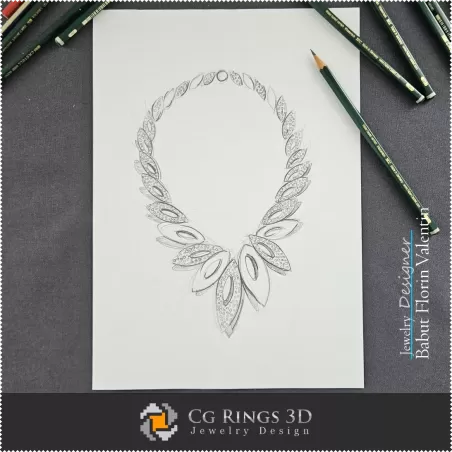 Necklace Sketch-Jewelry Design