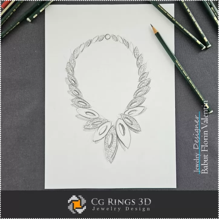 Boceto de collar - Diseño de joyería