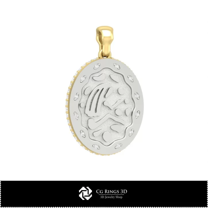 3D Women's Virgo Zodiac Pendant