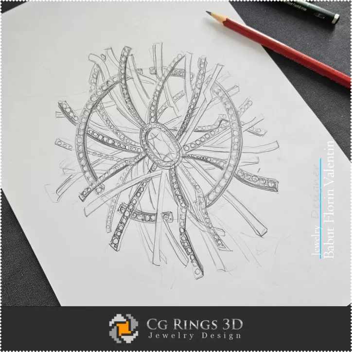Schizzo di Ciondolo-Design di Gioielli