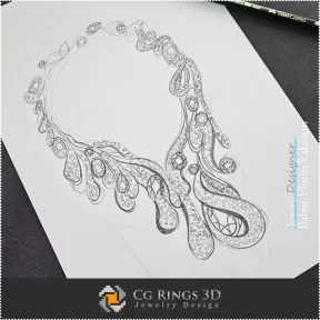 Croquis de Collier-Bijoux Design