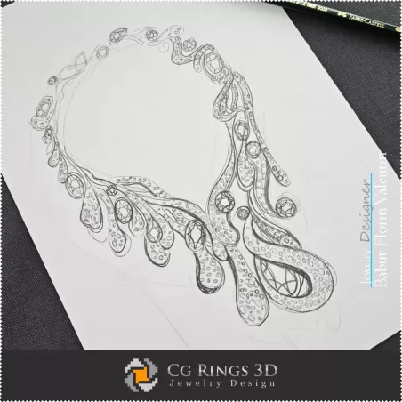 Necklace Sketch-Jewelry Design