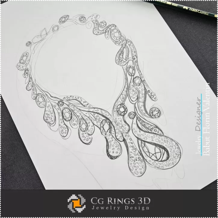 Croquis de Collier-Bijoux Design