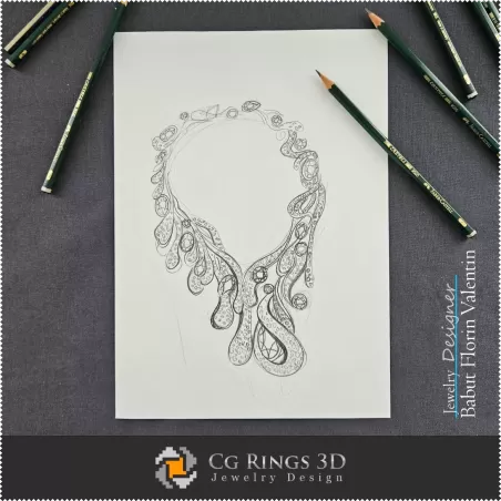 Necklace Sketch-Jewelry Design