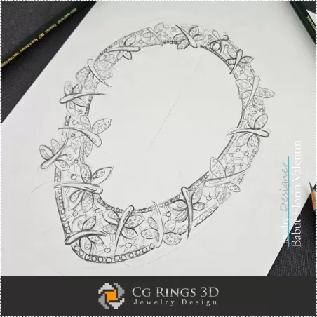 Croquis de Collier-Bijoux Design