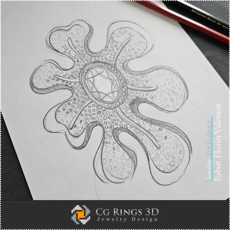 Boceto de colgante - Diseño de joyas