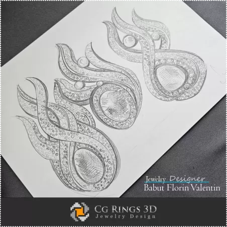 Boceto de broche - Diseño de joyas